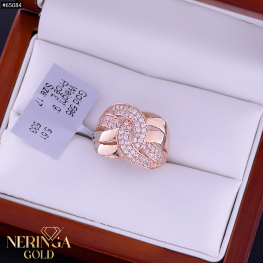 Rose gold women's ring #65084