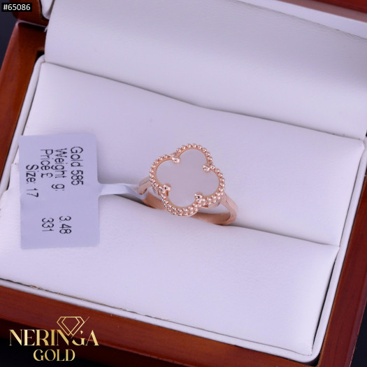 Rose gold women's ring #65086