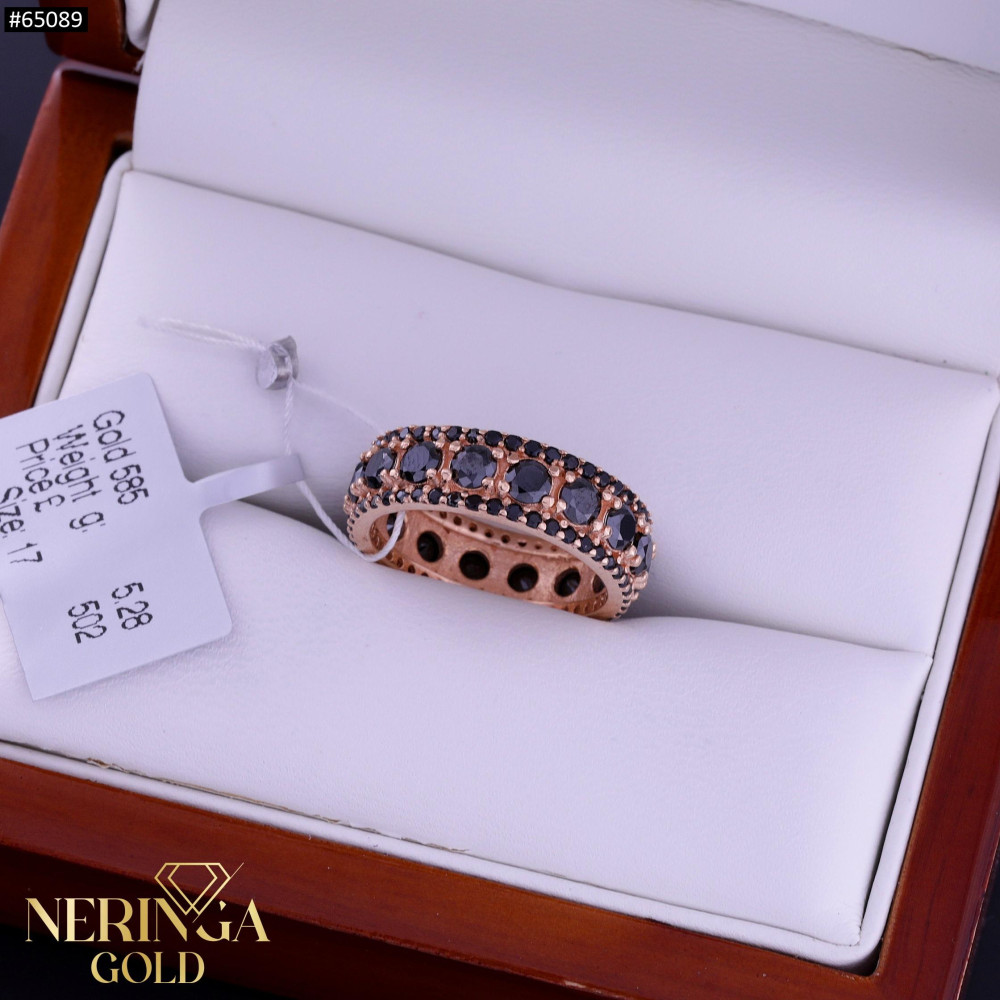 Rose gold women's ring #65089