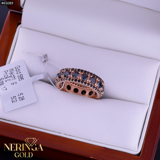 Rose gold women's ring #65089