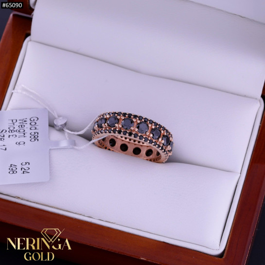 Rose gold women's ring #65090