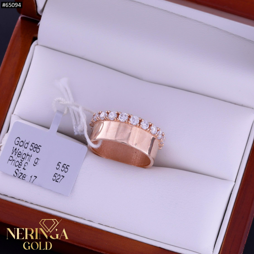 Rose gold women's ring #65094