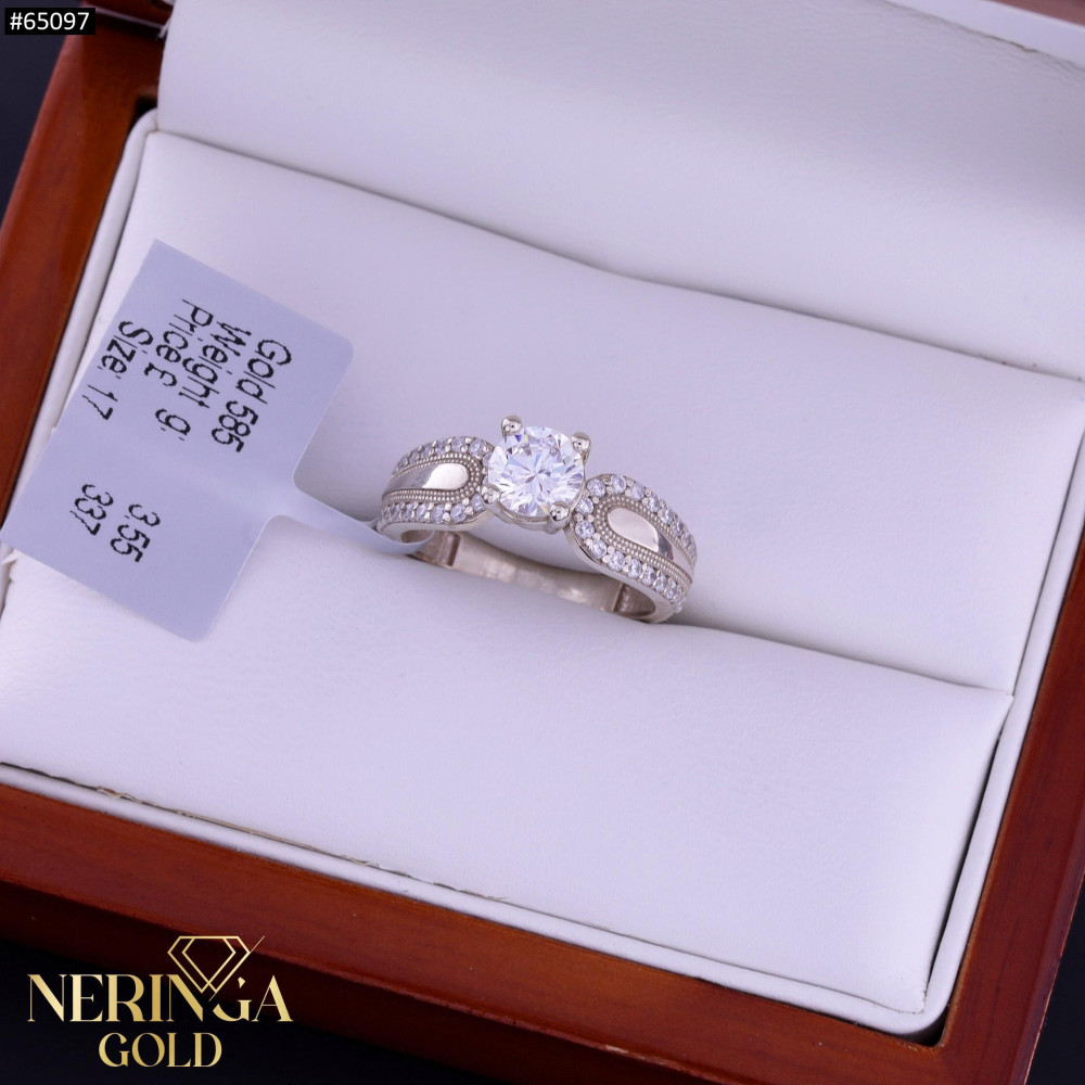 White gold women's ring #65097