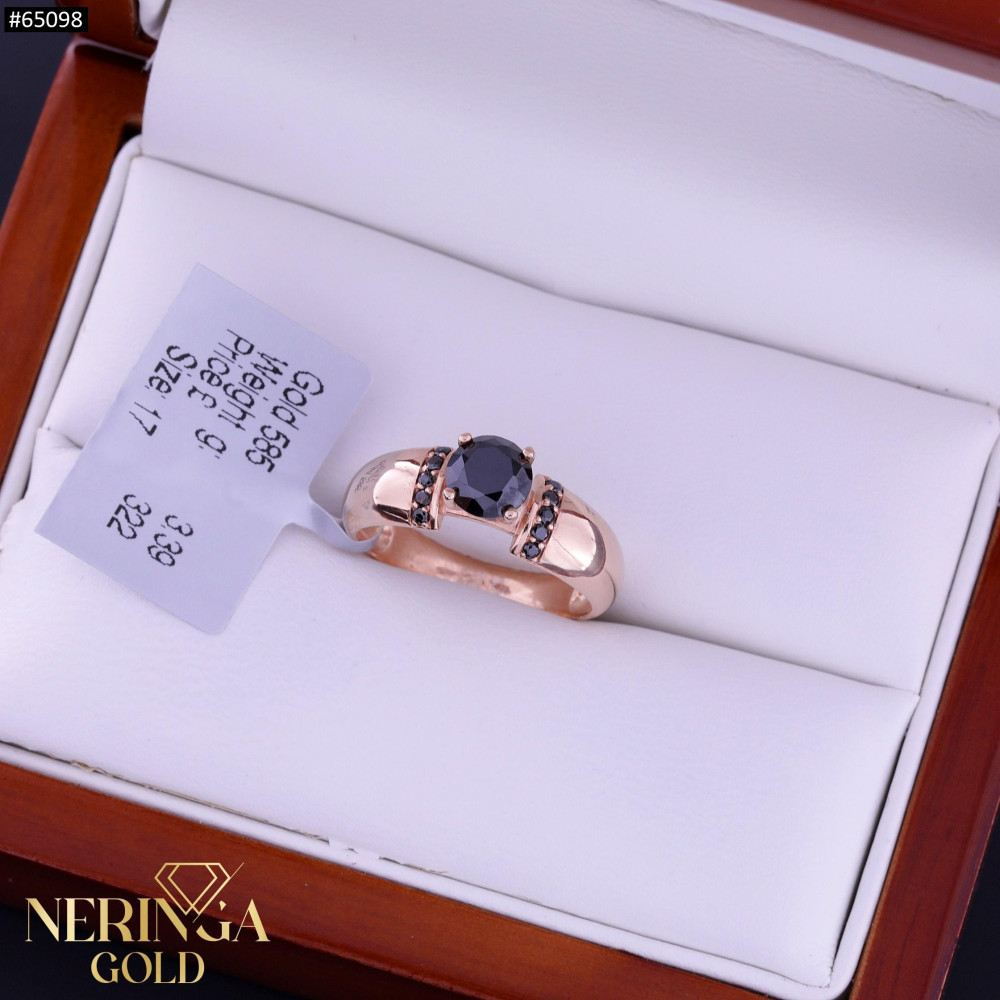 Rose gold women's ring #65098