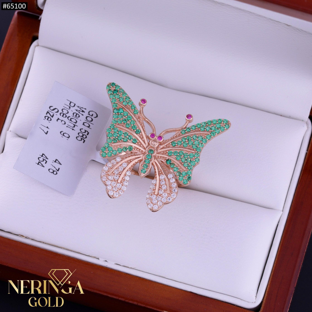 Rose gold women's ring #65100