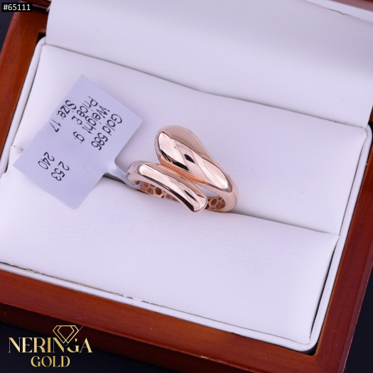Rose gold women's ring #65111