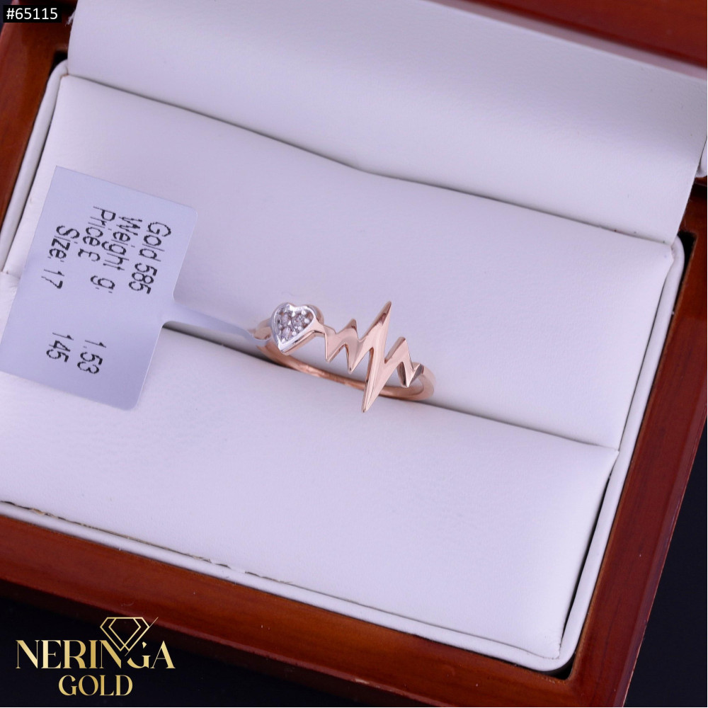 Rose gold women's ring #65115