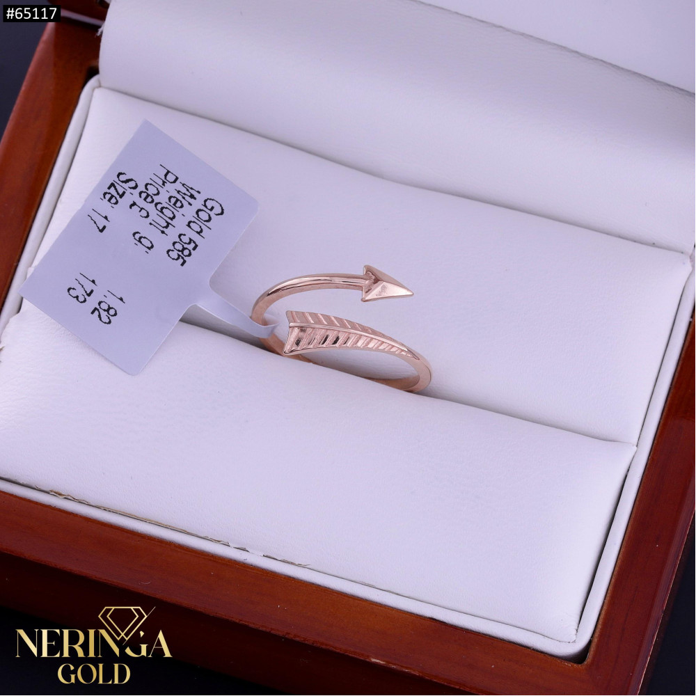 Rose gold women's ring #65117