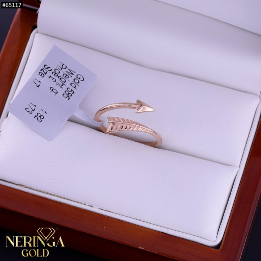 Rose gold women's ring #65117
