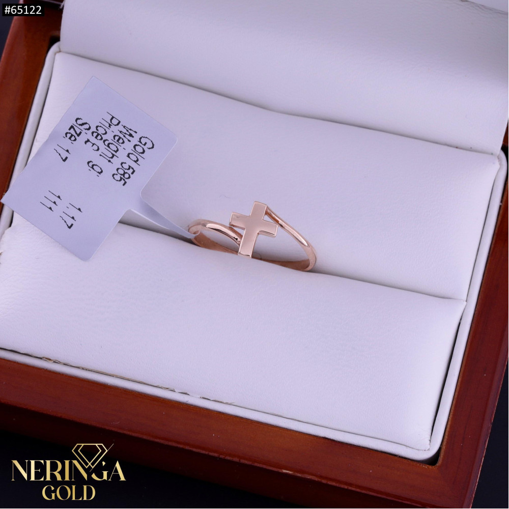 Rose gold women's ring #65122