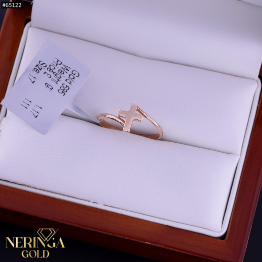 Rose gold women's ring #65122