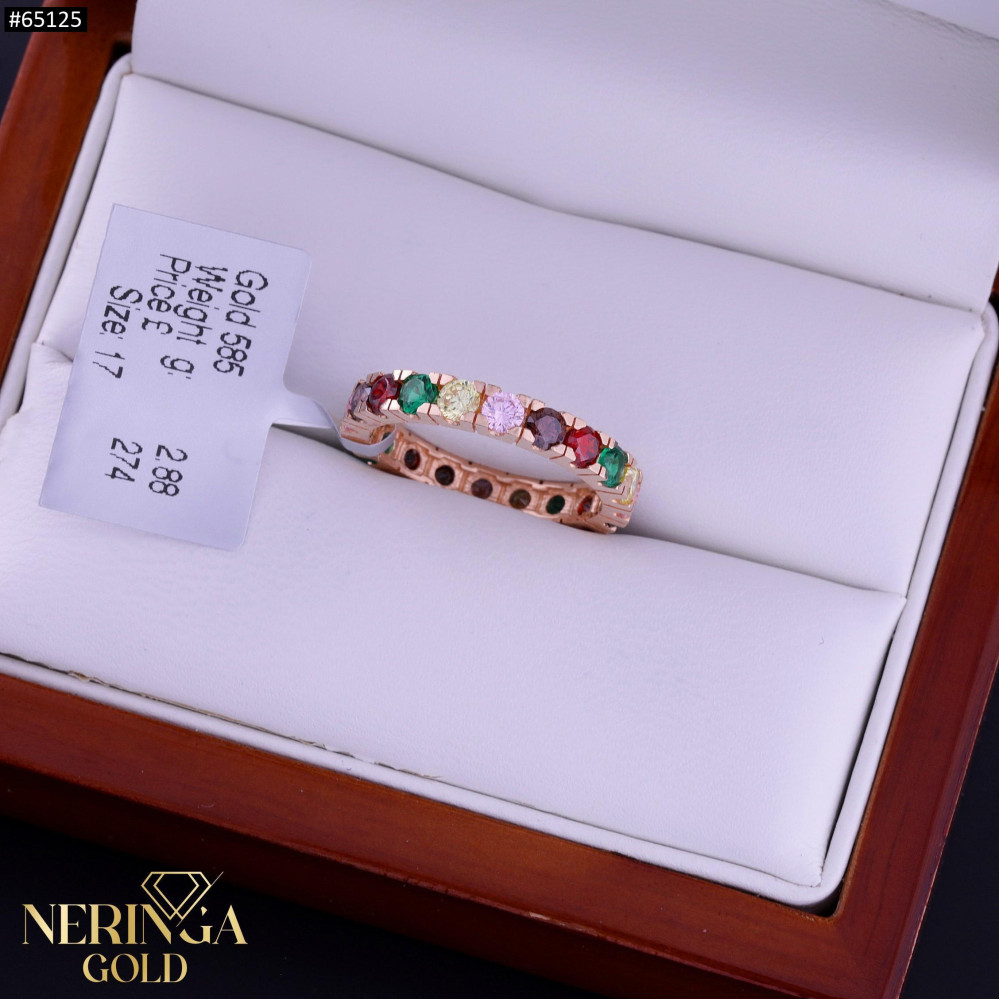 Rose gold women's ring #65125