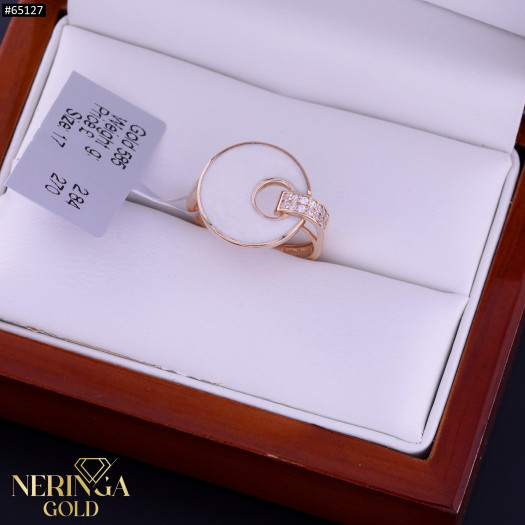 Rose gold women's ring #65127