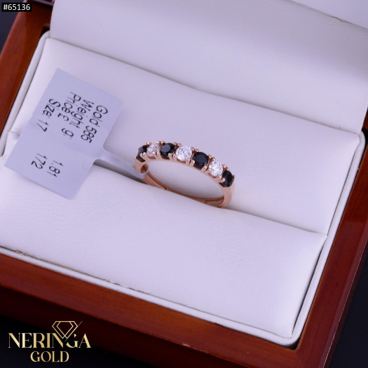 Rose gold women's ring #65136