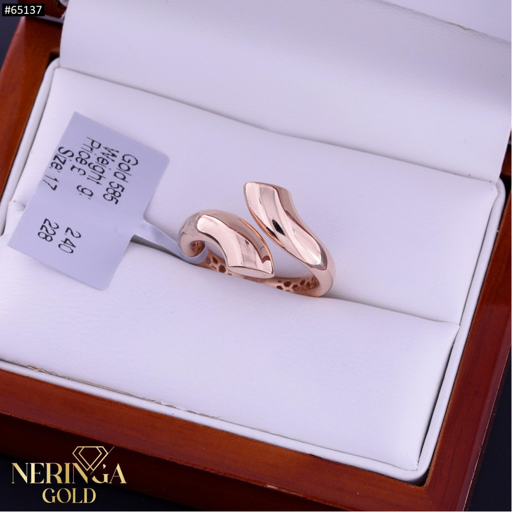 Rose gold women's ring #65137