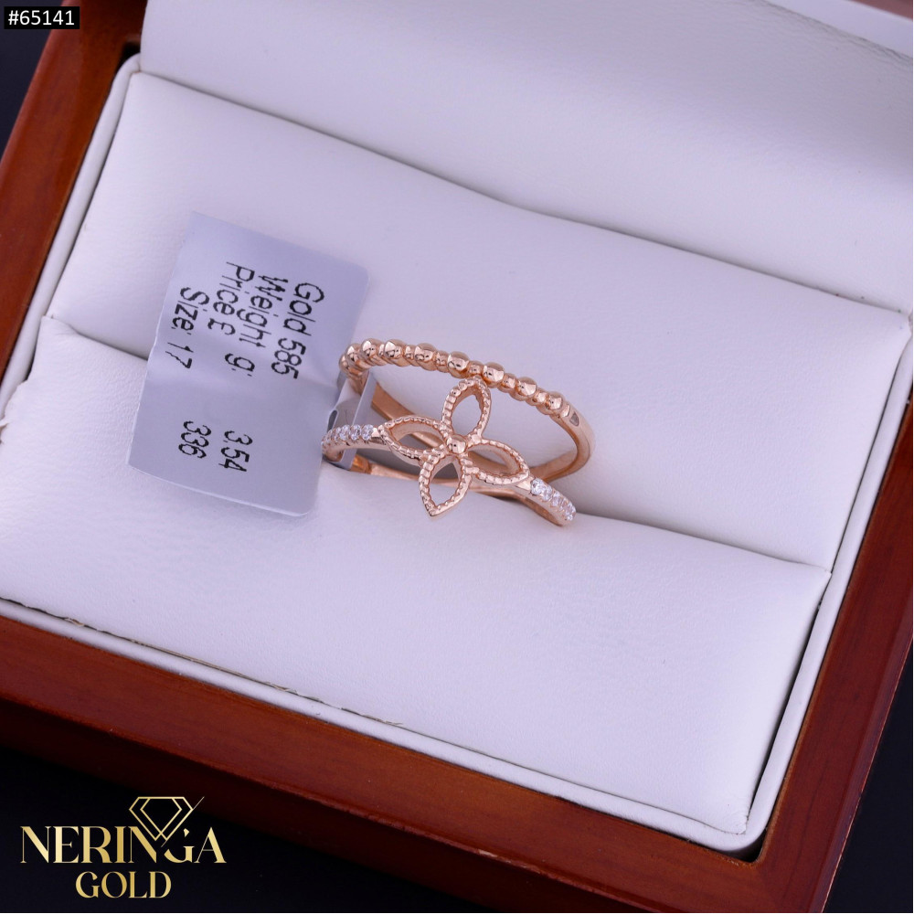 Rose gold women's ring #65141