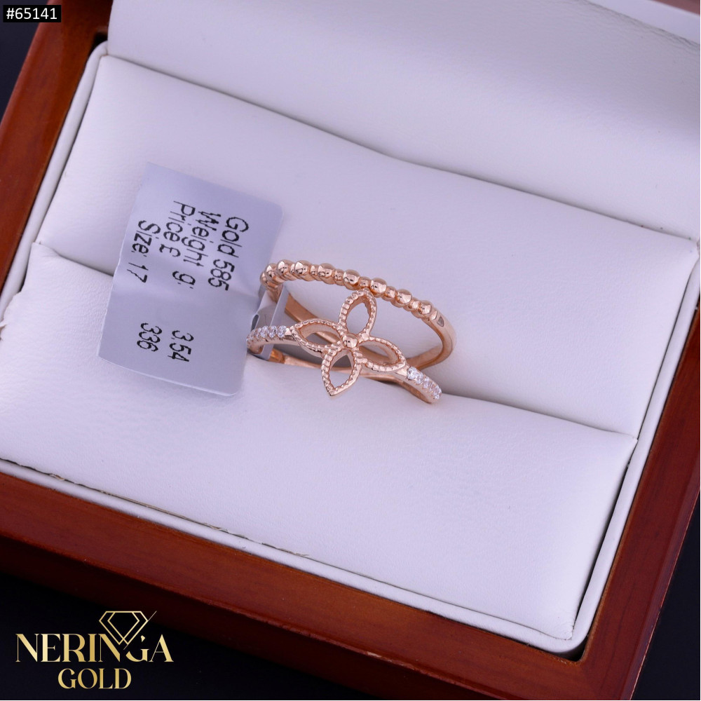 Rose gold women's ring #65141