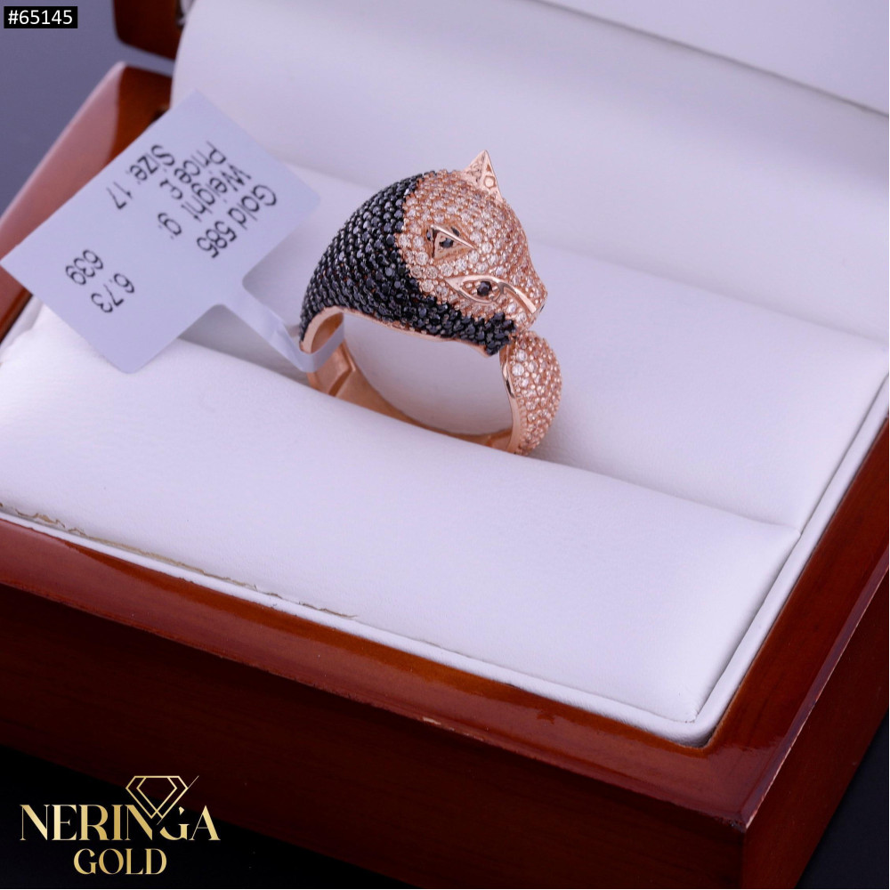 Rose gold women's ring #65145