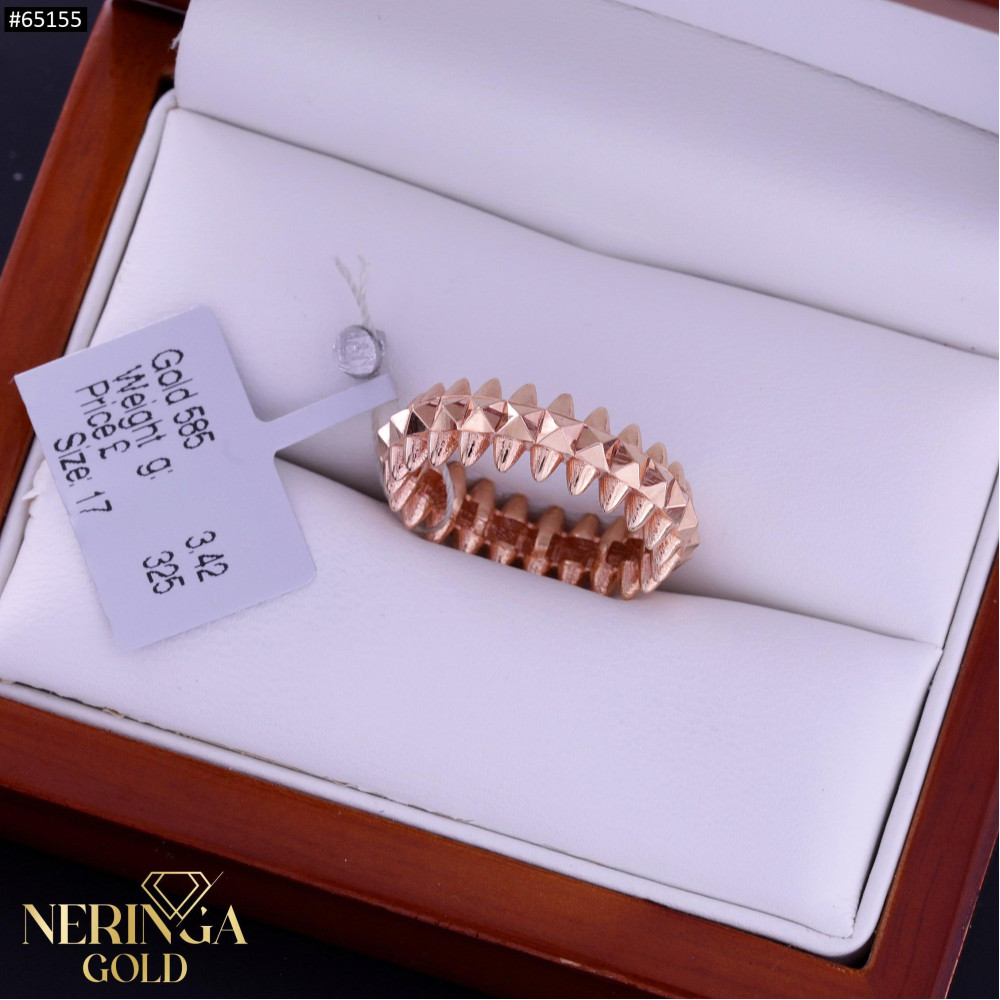 Rose gold women's ring #65155