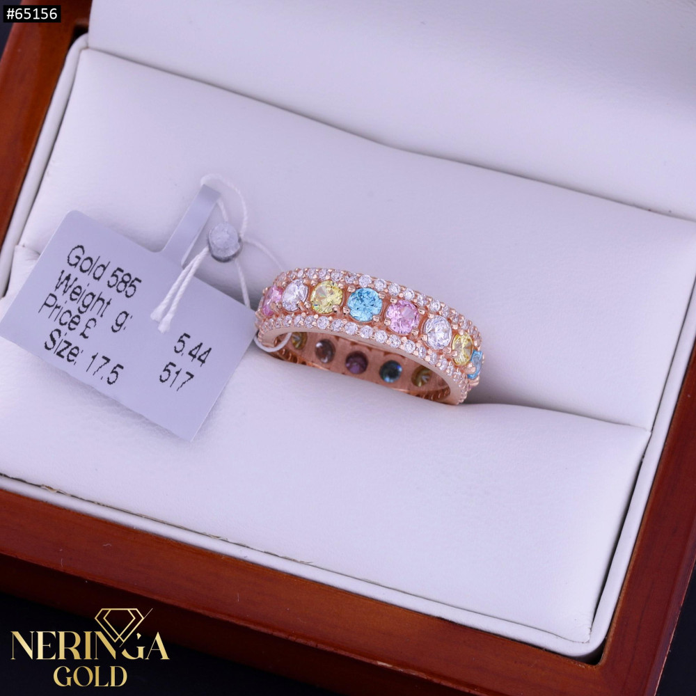 Rose gold women's ring #65156