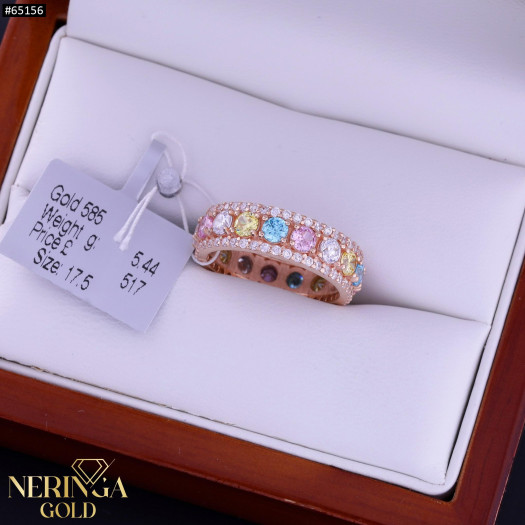 Rose gold women's ring #65156