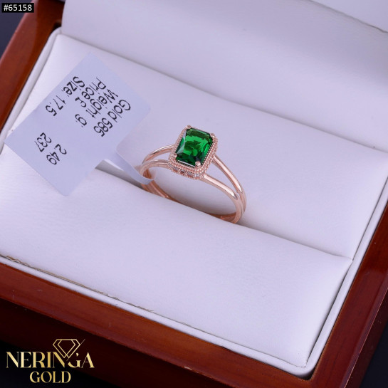 Rose gold women's ring #65158