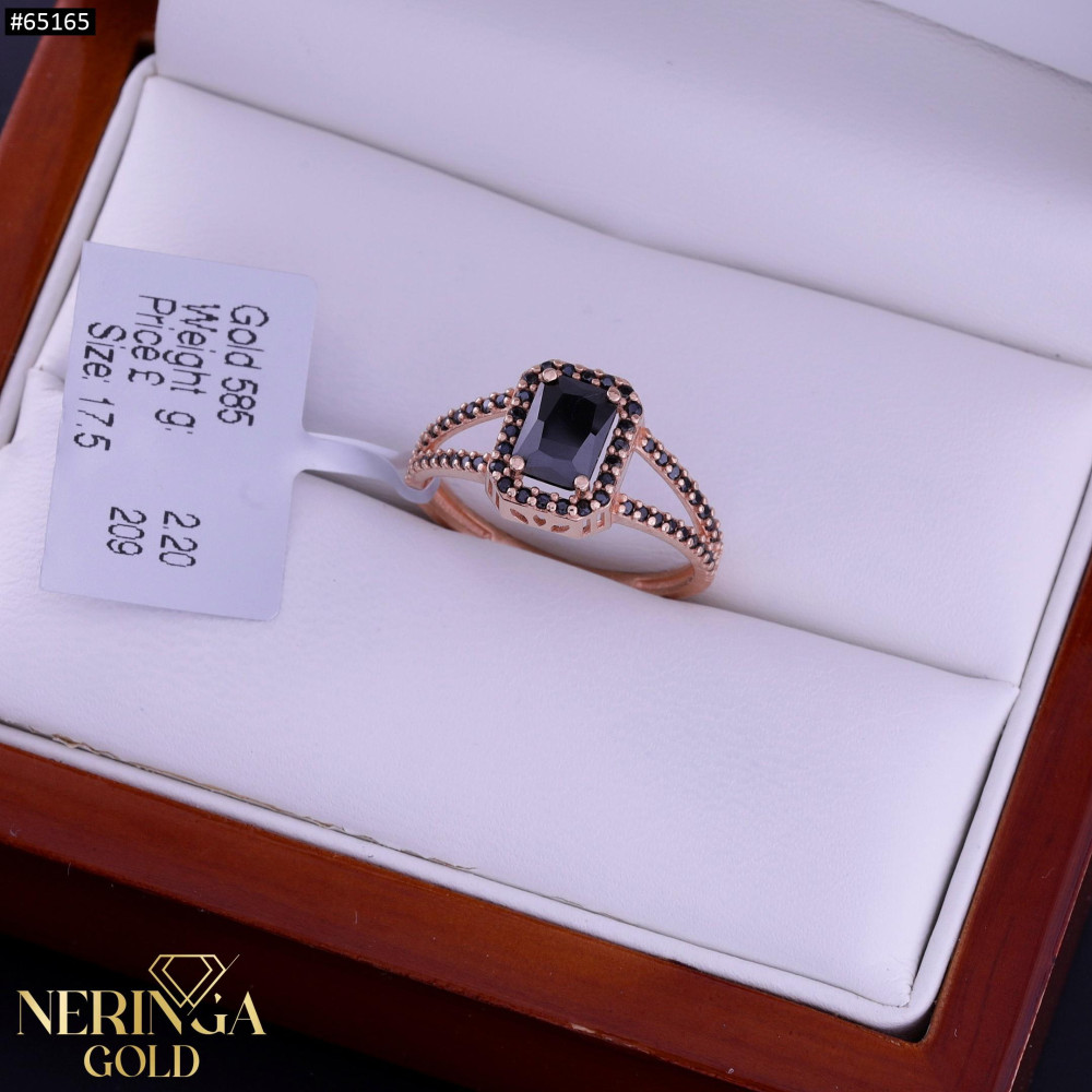 Rose gold women's ring #65165