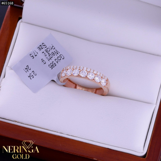 Rose gold women's ring #65168