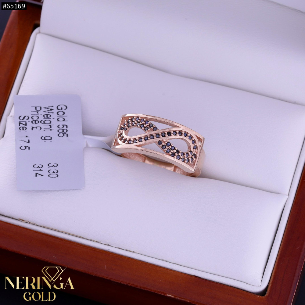 Rose gold women's ring #65169