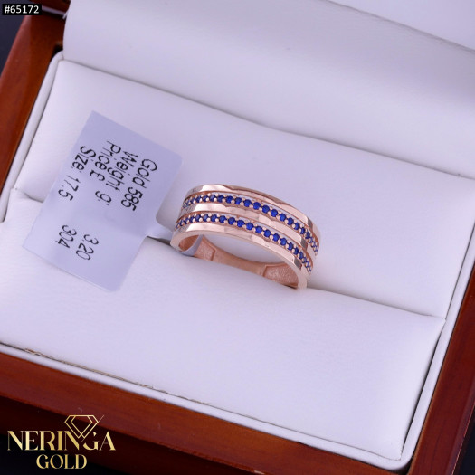 Rose gold women's ring #65172
