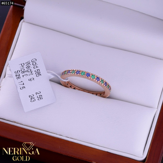 Rose gold women's ring #65174
