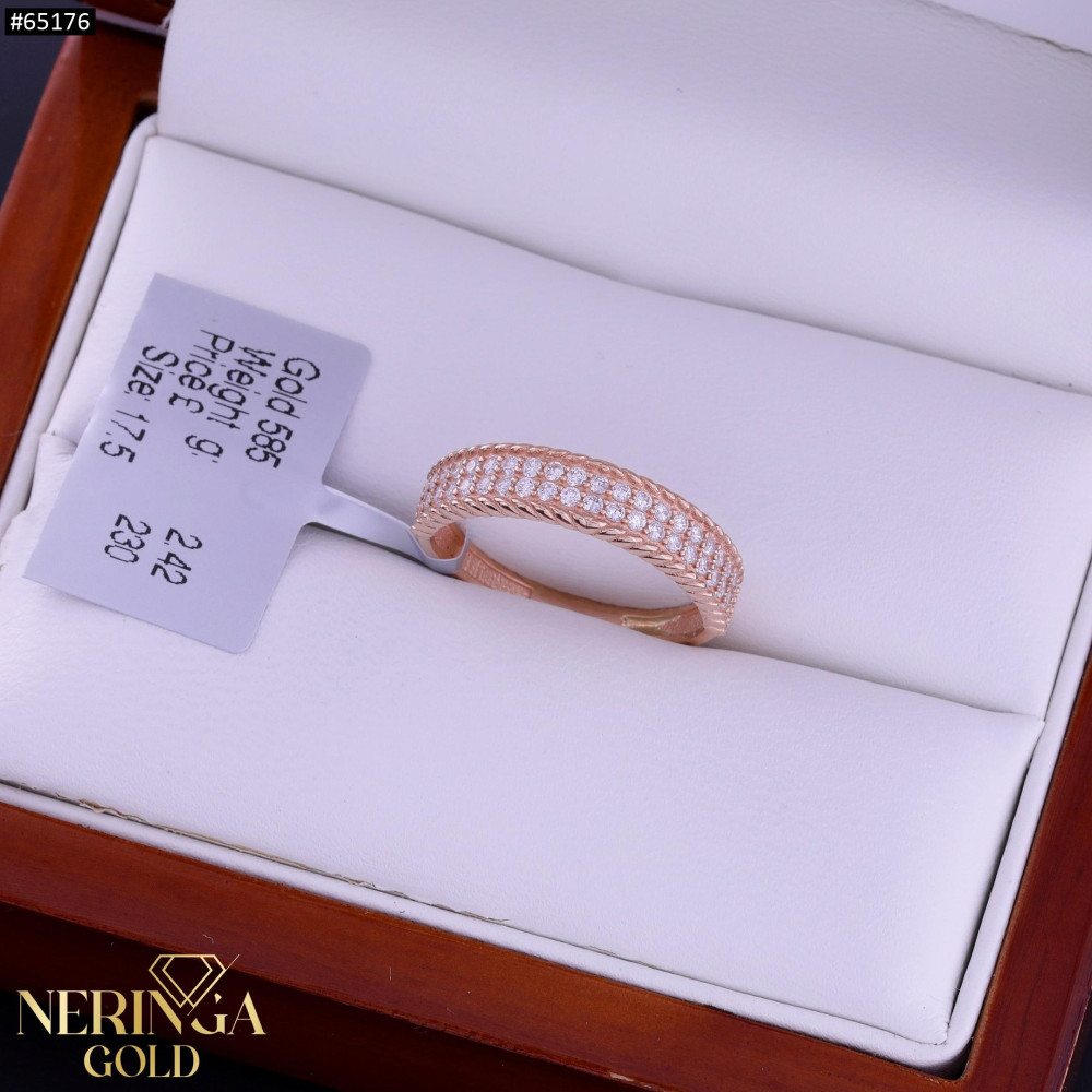Rose gold women's ring #65176