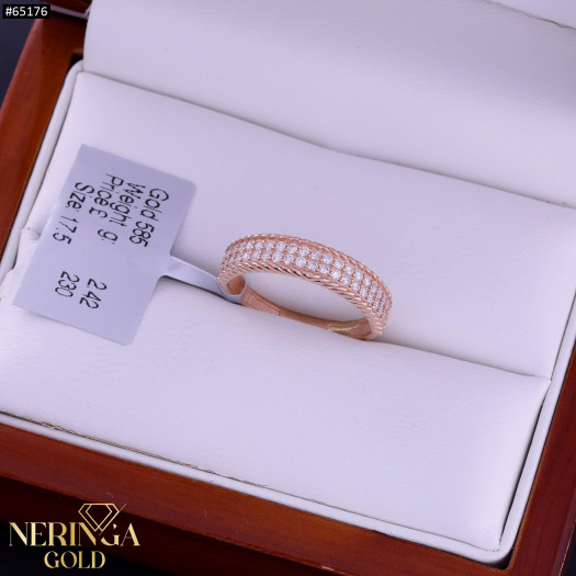 Rose gold women's ring #65176