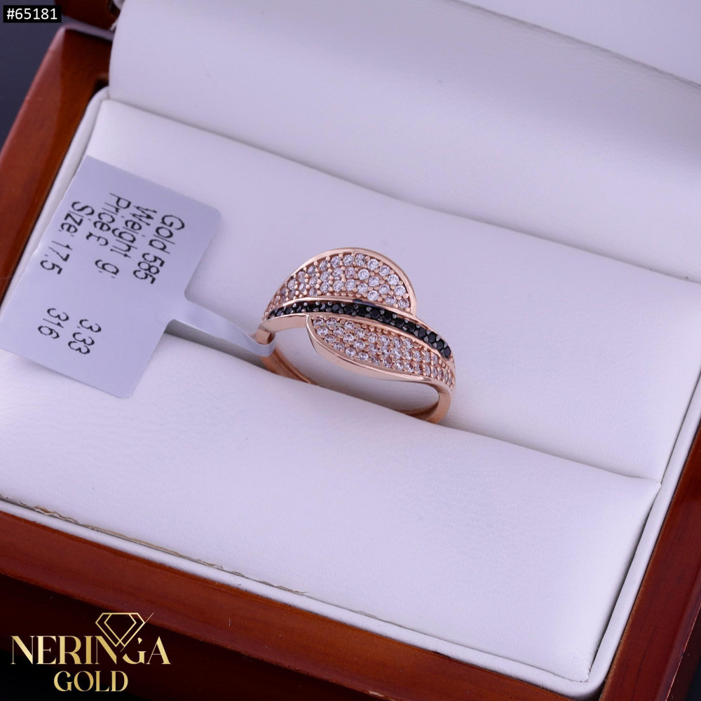 Rose gold women's ring #65181