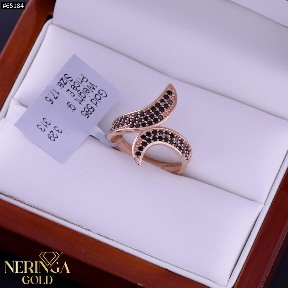 Rose gold women's ring #65184