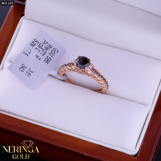 Rose gold women's ring #65185