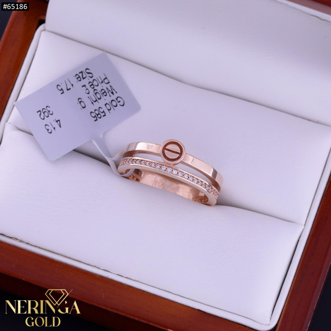Rose gold women's ring #65186 Rose gold women's ring #65186