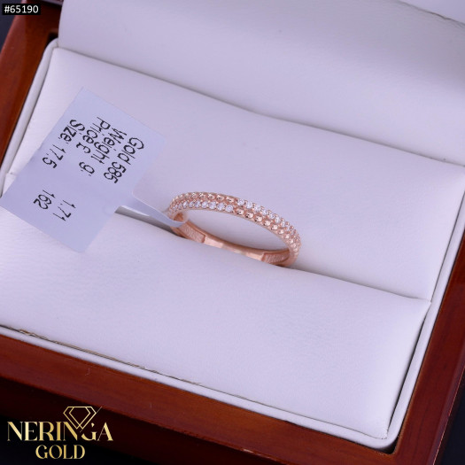 Rose gold women's ring #65190