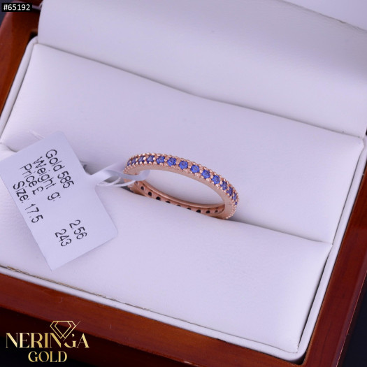 Rose gold women's ring #65192