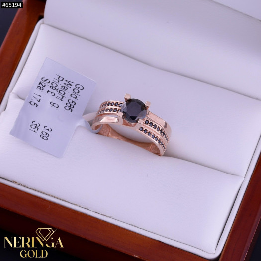 Rose gold women's ring #65194