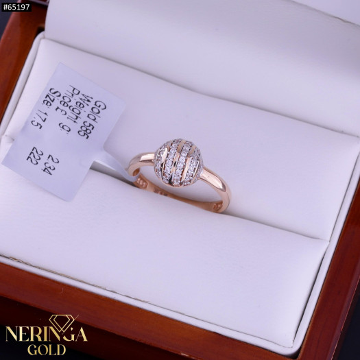 Rose gold women's ring #65197