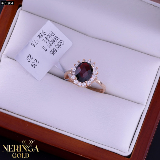 Rose gold women's ring #65204