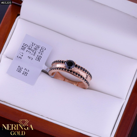 Rose gold women's ring #65205