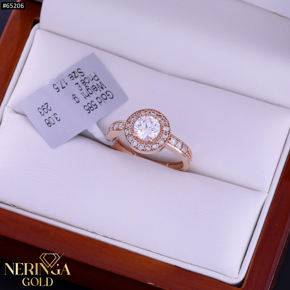 Rose gold women's ring #65206