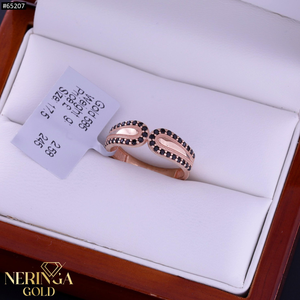 Rose gold women's ring #65207