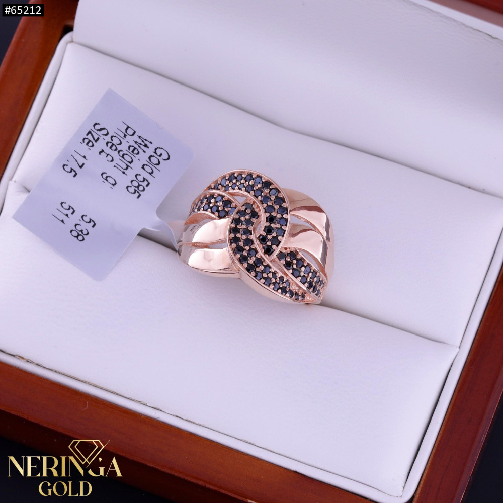 Rose gold women's ring #65212