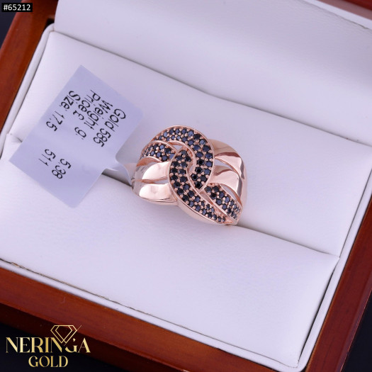 Rose gold women's ring #65212
