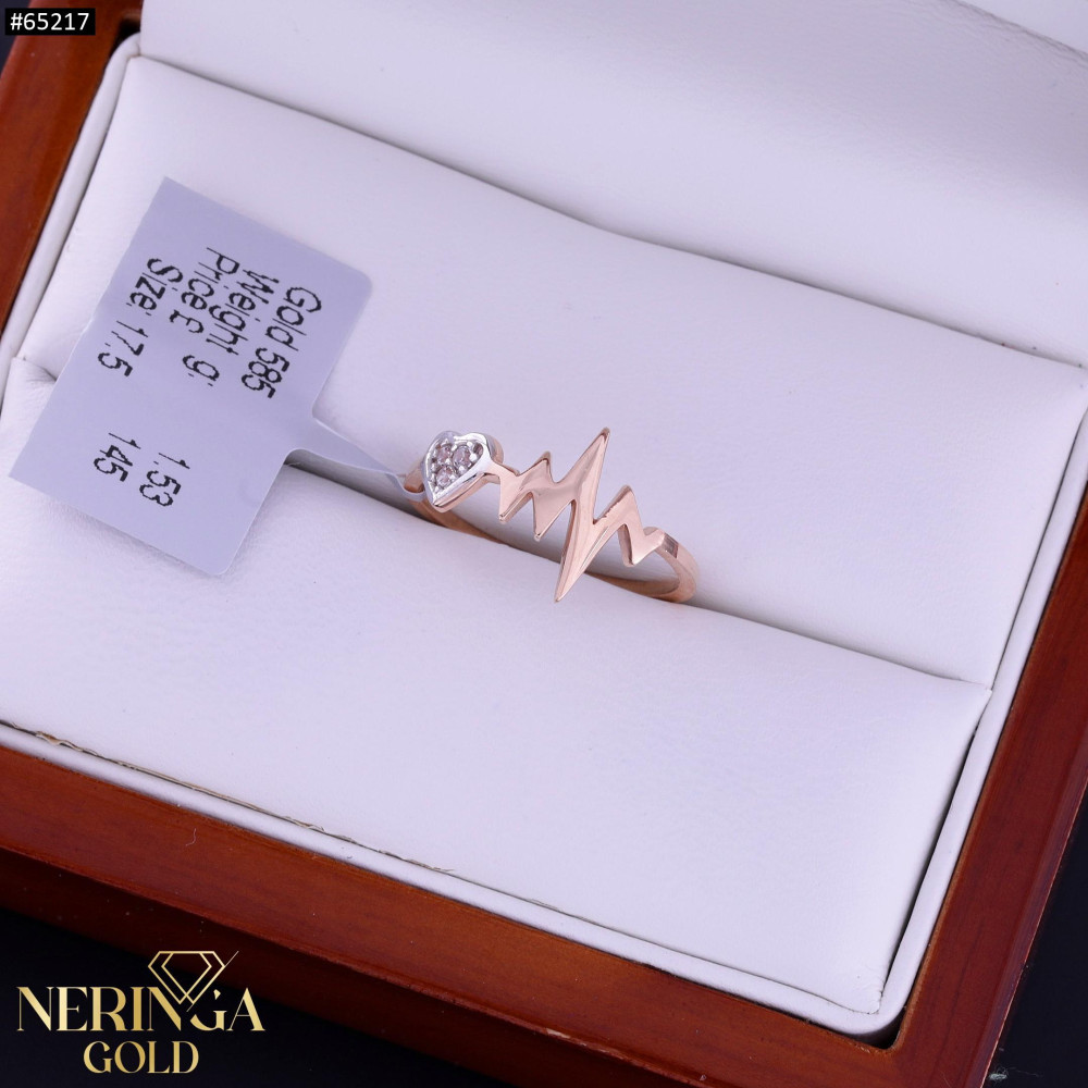 Rose gold women's ring #65217