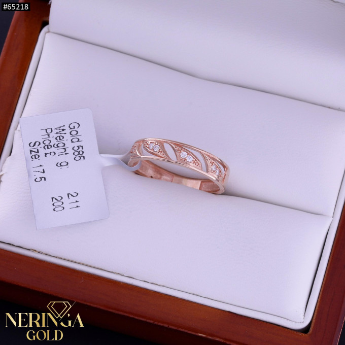 Rose gold women's ring #65218 Rose gold women's ring #65218