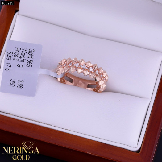 Rose gold women's ring #65219